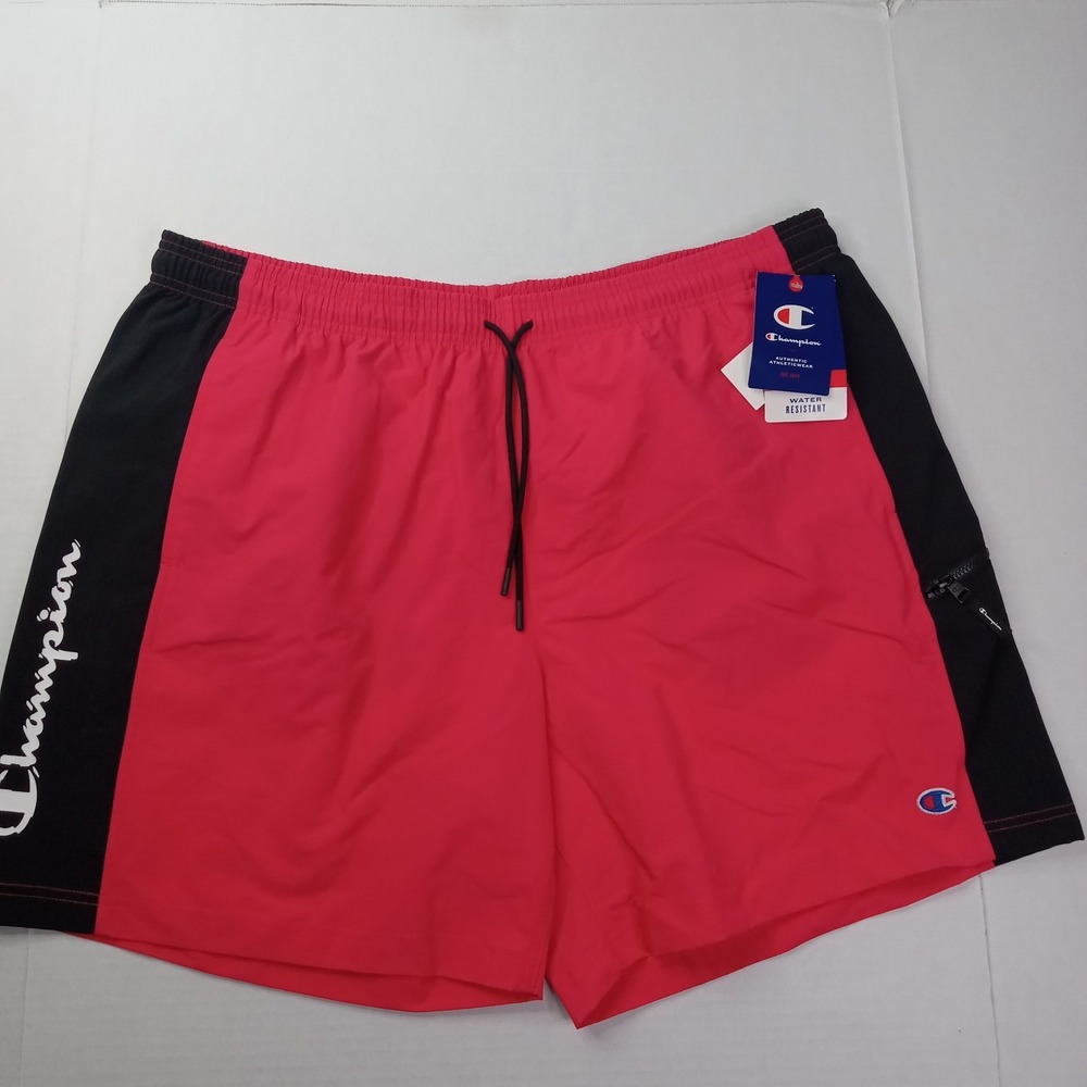Champion Hybrid Shorts Men's Sz XL Red Black Ripstop Water Resistant 863319 NEW